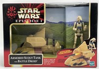 Star Wars Episode 1 Armored Scout Tank W/ Battle