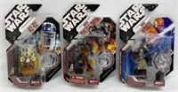 (3) 2007 Star Wars 30th Anniv ROTS Action Figure