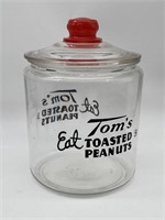 Vintage Tom’s Toasted Peanuts Jar / Canister