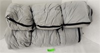 Grey Sleeping Bags. Aprox. 30"x 78". Summer rated.
