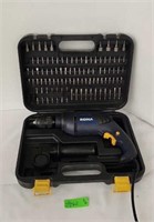 Rona Electric Drill with drill bits and case.