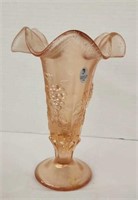 Handcrafted Fenton Glass Vase - 7.5" tall.