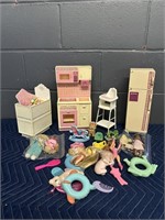 BARBIE  DOLL FURNITURE AND MORE LOT