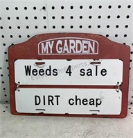 Metal Garden Sign 10x14