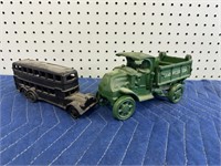CAST IRON TRUCK AND BUS