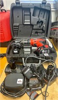 skill 12 volt drill box with extra chargers