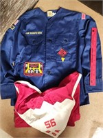 Lot of 2 Cub Scout Shirt & Boy Scout Kerchief