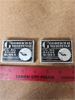 Lot of two vintage Goodrich Sharpeners for Razor