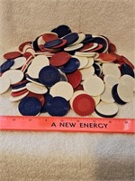 Large Lot of Over 200 Hoyle Plastic Poker Chips
