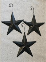 Lot of 3 Metal Decorative Stars