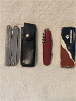 Lot of 2 Multi Tool and Pocket Knife