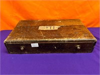 Vintage Wood Tool Box, Contents Included