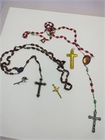 Collection of Religious Crosses and Necklaces