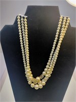 Beautiful 3 Strand Pearl Necklace