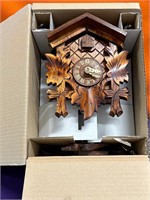 NIB Carved Wood Cuckoo Clock