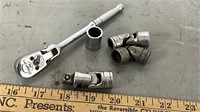 Snap-on Tools 4, 3/8" Drive Sockets and 1/4"