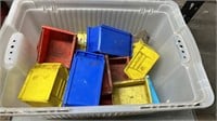 Quantity of plastic organizer boxes