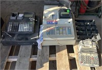 2 Cash Registers, Cash Tray and Adding Machine.