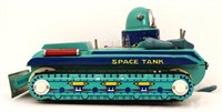 Vntg battery op ME091 tin Space Tank toy