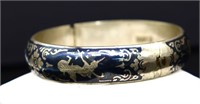 Vintage sterling Thailand enameled bracelet