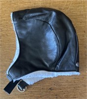 leather riding cap