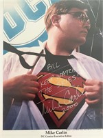 Comic book writer Mike Carlin signed photo