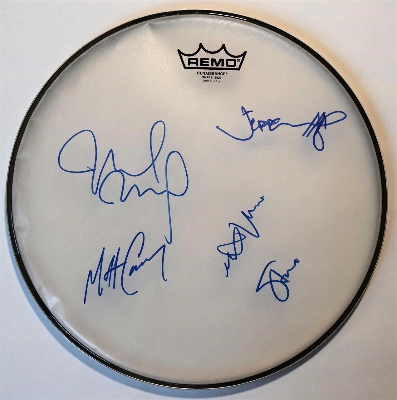 Pearl Jam signed drum head