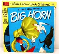 Vintage Little Boy W/ A Big Horn book & record