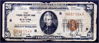 1929 Fed Reserve Of New York $20 note