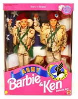 1992 Stars & Stripes Army Barbie & Ken in org box