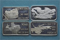 4 - Silver .999 Bars ( 4ozt TW )
