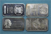 4 - Silver .999 Bars ( 4ozt TW )