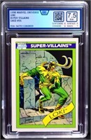 Graded 1990 Marvel Universe Loki Villains card
