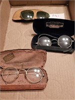 Vintage gold filled Glasses fames Real Glass lens