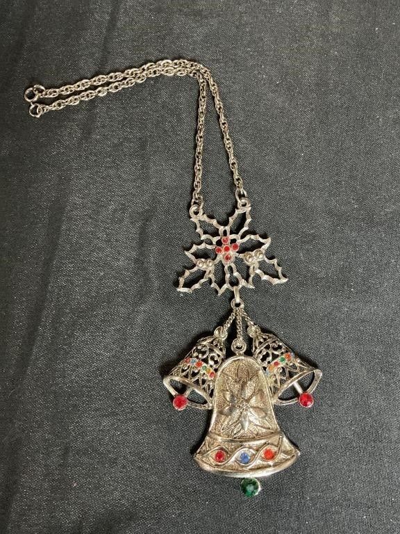 Vintage Beatrix Rhinestone Christmas Necklace