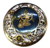 Vintage sterling Siamese enameled round brooch/pin