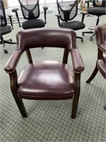 Burgundy, Leather Conference Chair