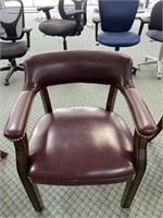 Burgundy, Leather Conference Chair