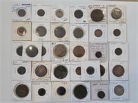 32 - Foreign Coins in 2x2 Holders