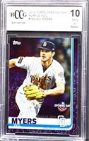 Graded mint 2019 Topps Opening Day Wil Myers card