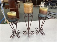 Metal Candle Stands (3)