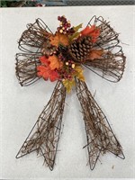 Fall Bow Shaped Wreath