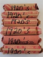 6 Rolls of 1920s Lincoln Wheat Cents