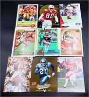 Lot of 9 football cards, inc Jerry Rice