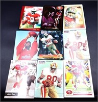 Lot of 9 football cards, inc Jerry Rice