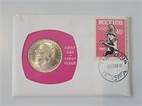 1968 Mexico Olympic .720 Silver Coin