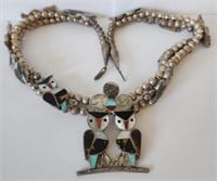 Vintage Bold Native American Fetish Owl Necklace