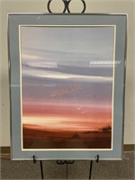 Sunset Landscape Framed Canvas Art