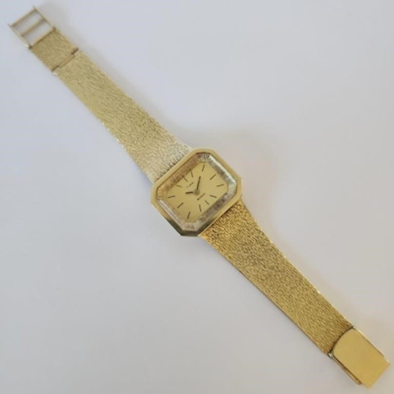 "Tusal - Incabloc" 14K Gold Wrist Watch