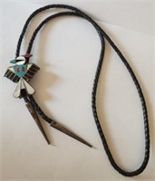 Vintage Zuni Native American "Bird" Bolo Tie